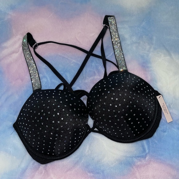 NEW X-LARGE VICTORIA'S SECRET SWIM Shine Strap Bombshell  SET PLUS FREE TOWEL - Picture 5 of 15